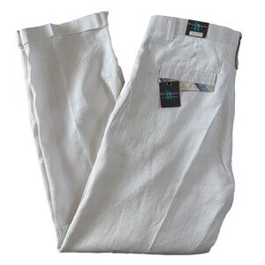 NWT Steve Harvey 100% Linen Pants, Men's Sz  38x34, White, Celebrity Edition